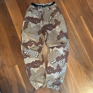 Palm Angels Camo Fatigue Pants with Logo Elastic Band - Size Small